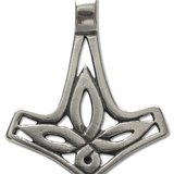 Pandantiv amuleta din argint pentru putere Silver Dreams - Ciocanul lui Thor 2.7 cm